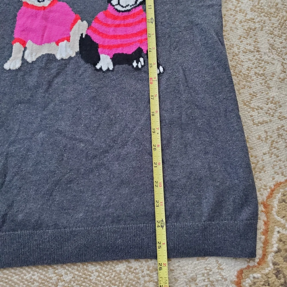 J. CREW MERCANTILE Merino Wool Blend French Bulldog Sweater L - Picture 7 of 8